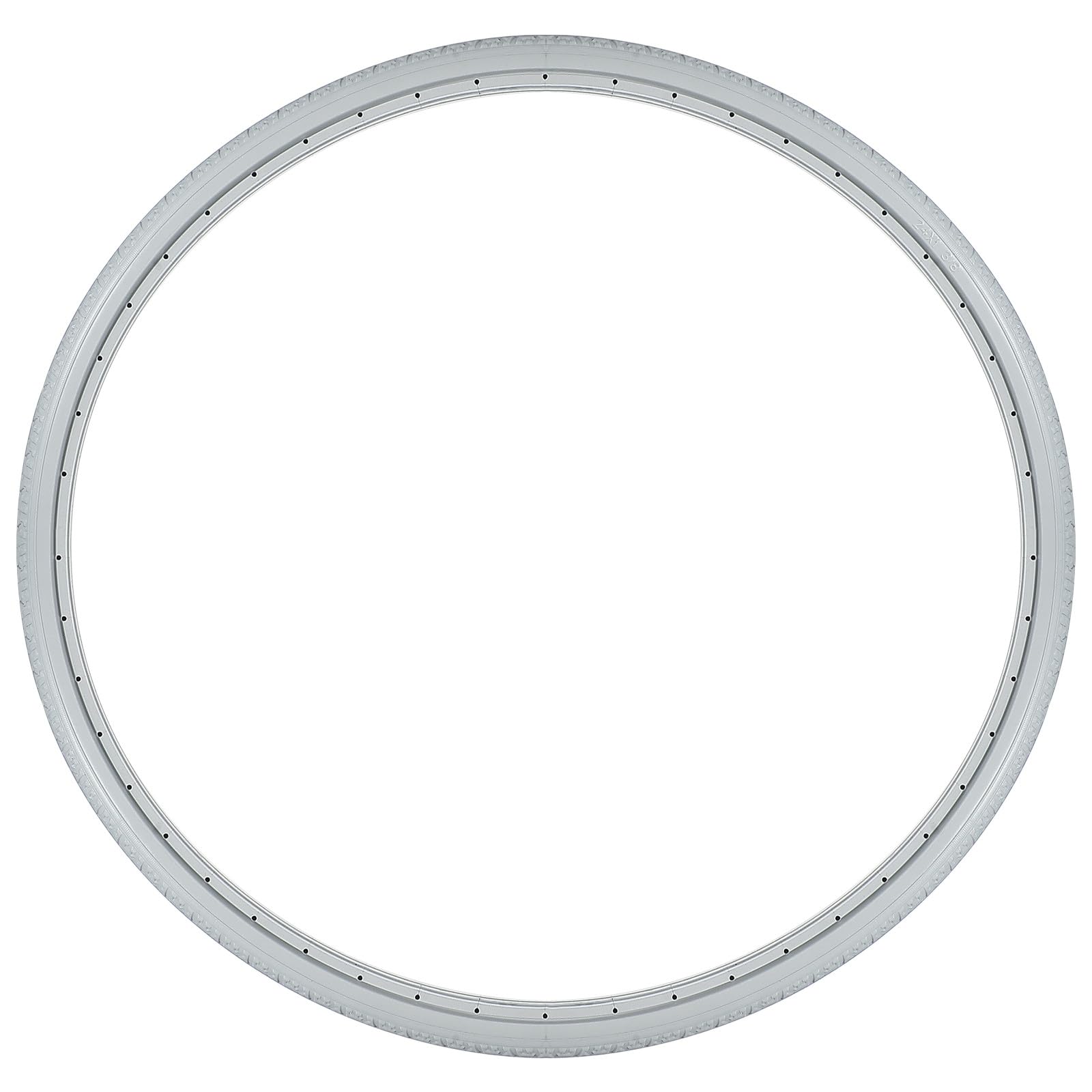 Ipetboom Rollstuhl Ersatzreifen PU Vollgummireifen 24 Zoll Pannensicher Elastisch für Elektrische und Manuelle Rollstühle Outdoor Gebrauch Stoßdämpfend Grau