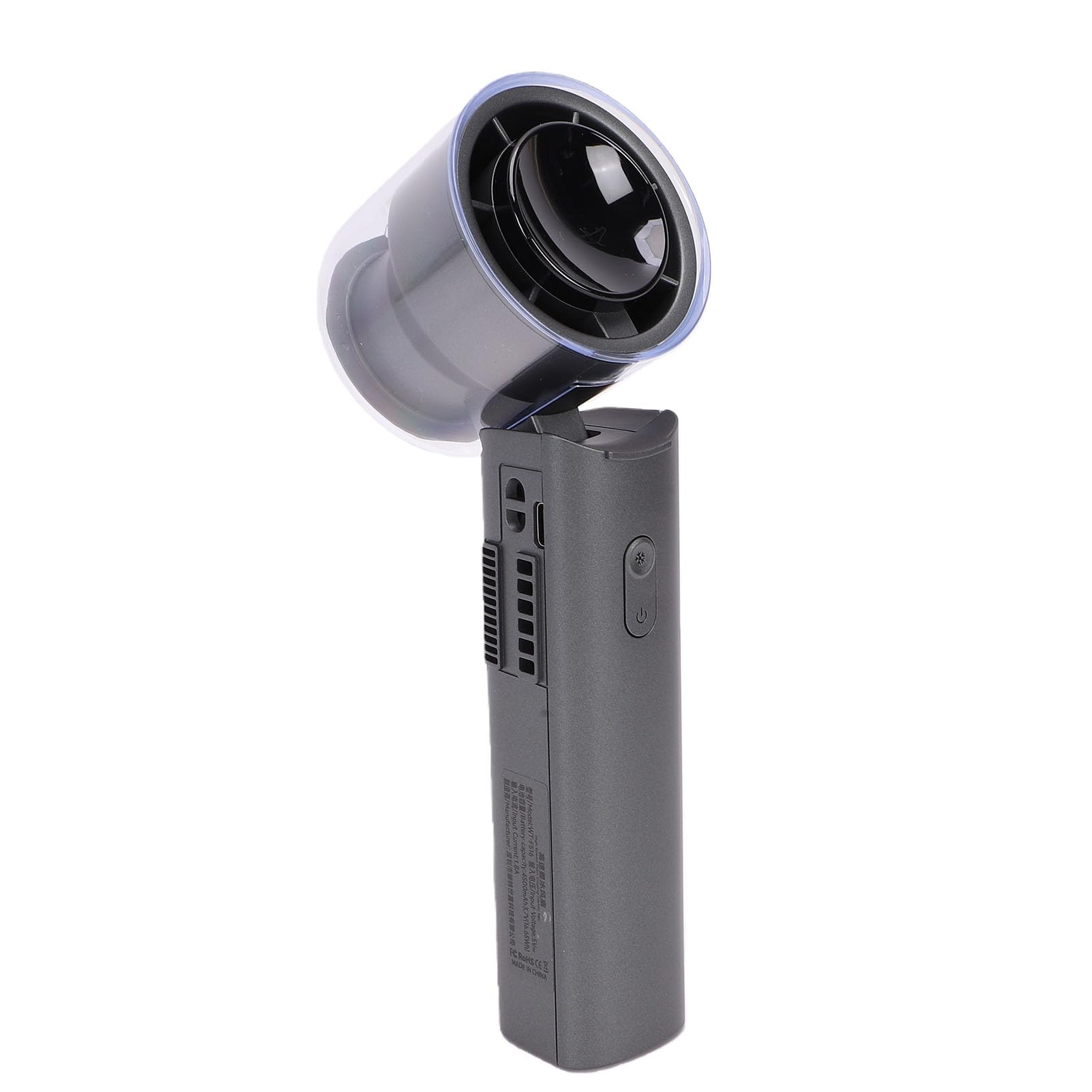 Tragbarer Handventilator, über USB Wiederaufladbar, Faltbar, Eiskühlung, Mini-Ventilator mit 6 Geschwindigkeiten, Kleine Persönliche Handventilatoren für Büro Outdoor Reisen (GREY)