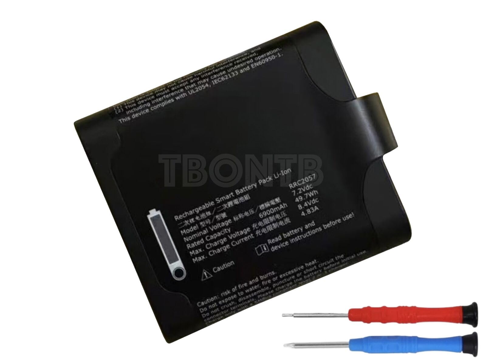 TBONTB RRC2057 Smart Battery Compatible with NCTech Iris360 Camera Industrial Controll Transport PT900 Portable Ultrasonic Flowmeter Series [7.2V 6900mAh/49.7Wh]