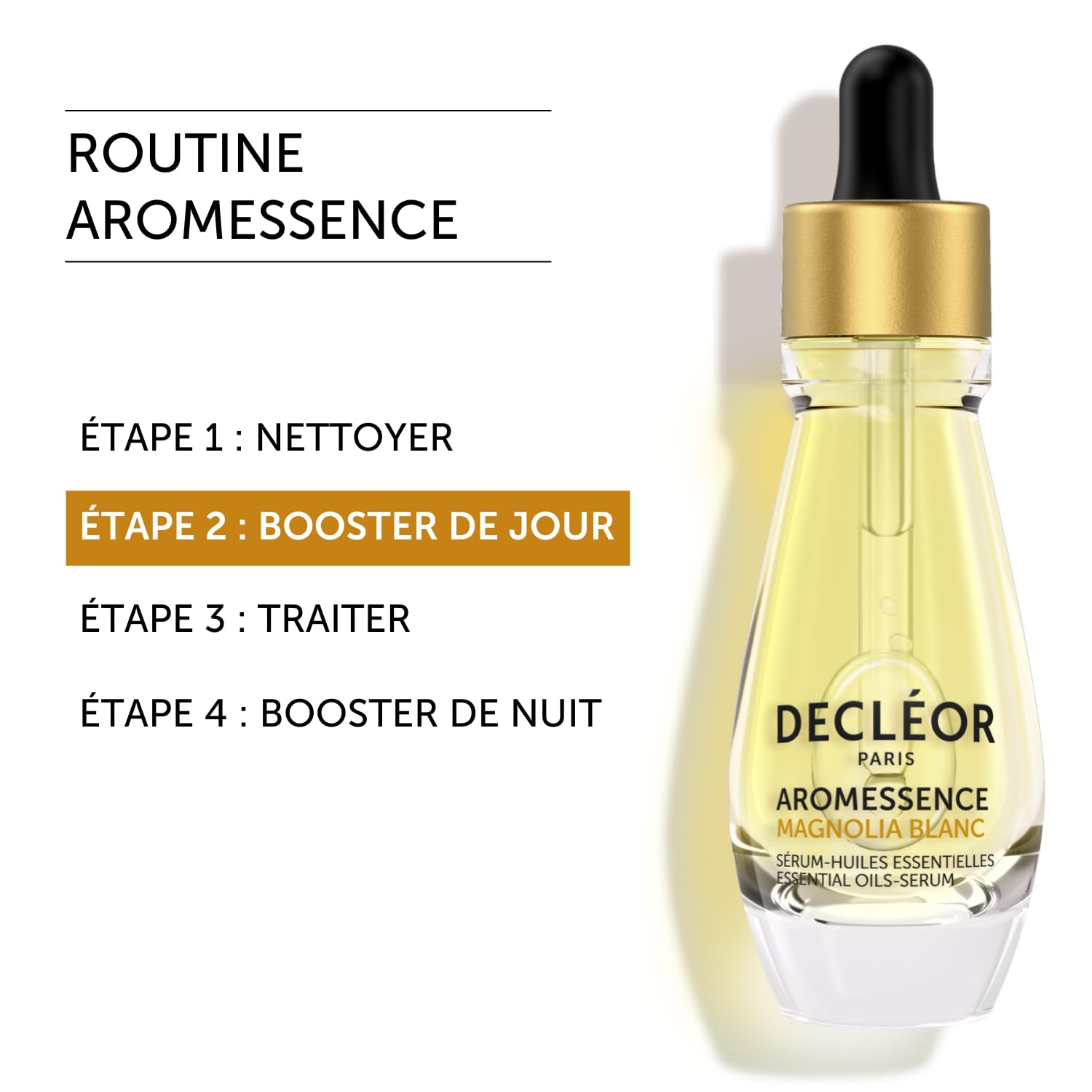 Decléor Aromessence Magnolia Blanc Sérum Huile Visage Régénérant, Soin Anti-Âge pour Redensifier la Peau, Lisser les Rides et Régénérer la Peau