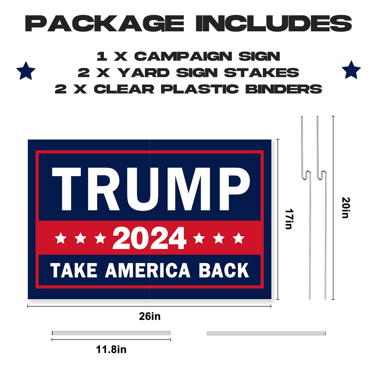 Good Rump Signs Snapklik.com : Trump 2024 Yard Signs Double Sided - 26 X 17 Inch Trump ...