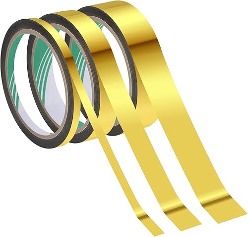 Zonon 3 rollos de cinta, cinta adhesiva de película de poliéster metalizado, cinta washi para detalles de Navidad, paredes de acento, artes gráficas disponible en Yaxa Colombia