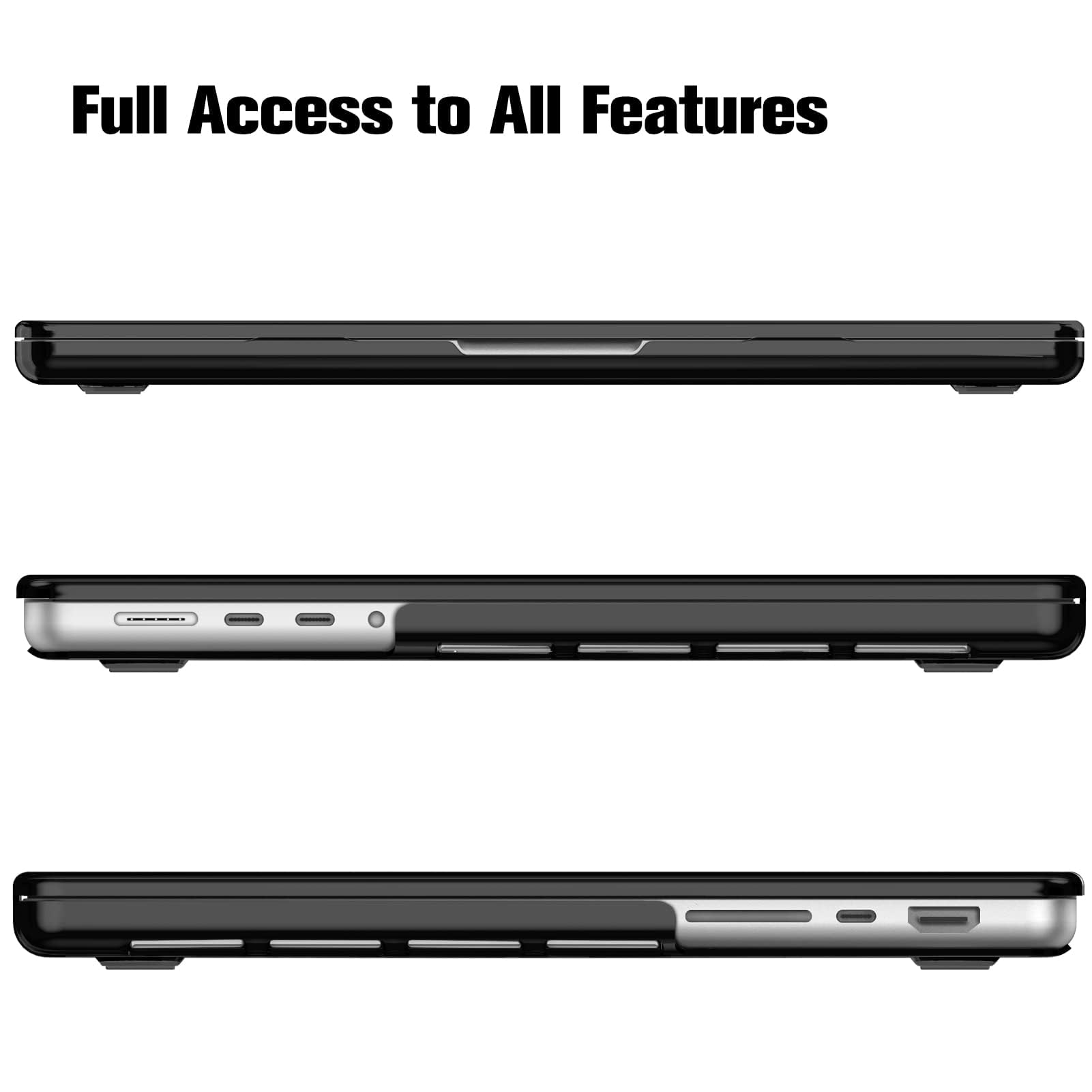 Dl3 Mobilak Compatible with MacBook Pro 13 inch Case 2024 2023 2022-2016 M2 M1 A2338 A2289 A2251 A2159 A1989 A1706 A1708 with/without Touch Bar, Protective Plastic Hard Shell Case Cover (Black)