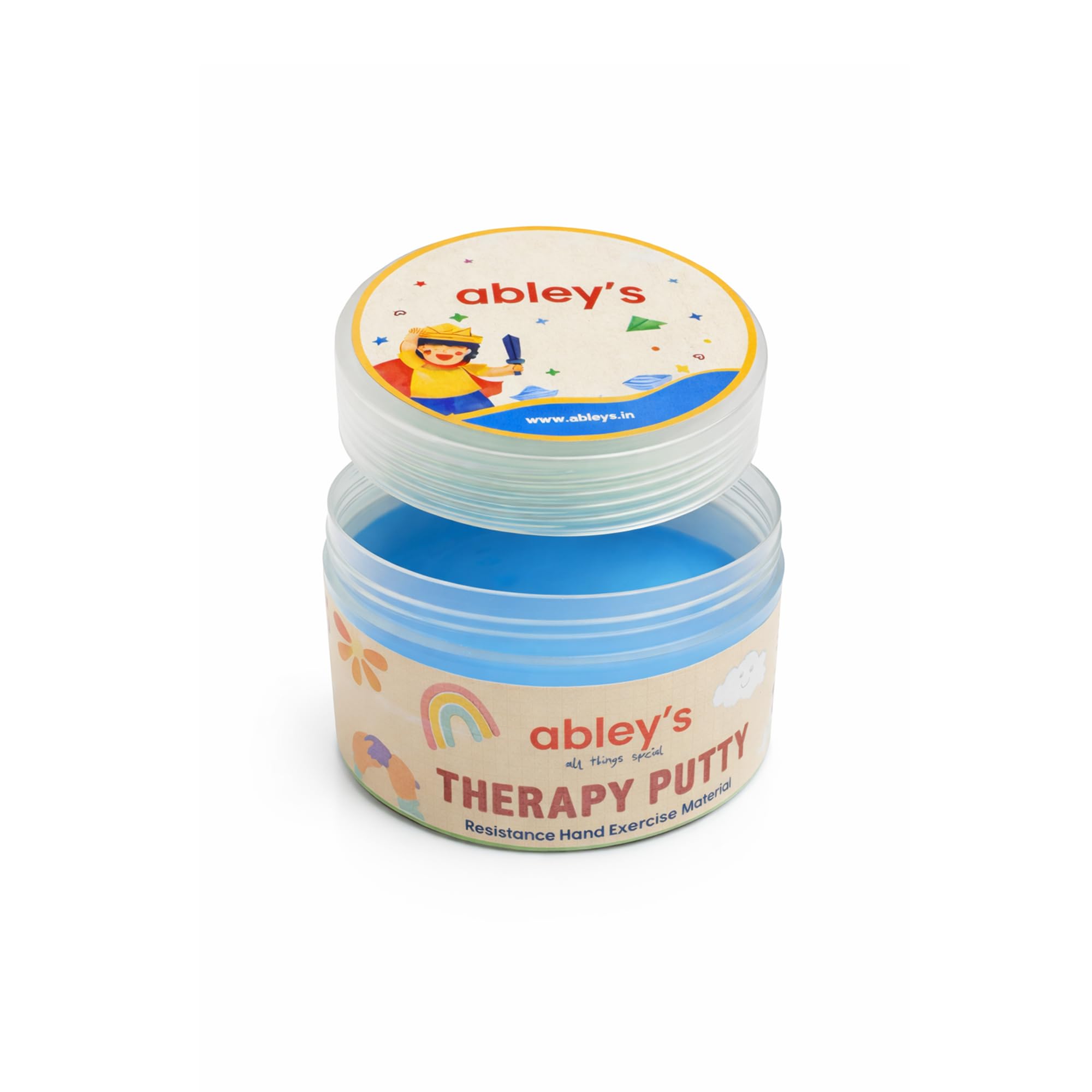 abley's Therapy Putty for Kids | Usage Occupational Therapy, Rehabilitation, Fine Motor Skills, Stress Relief (Blue) | 50 gms-image-37