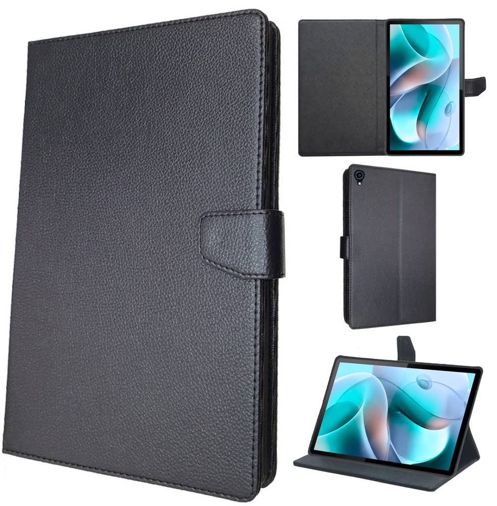 Zaoma PU Leather Flip Flap Case Compatible for Motorola Tab G70 Tablet - Black (B09TKFBXR1) Amazon Price History, Amazon Price Tracker