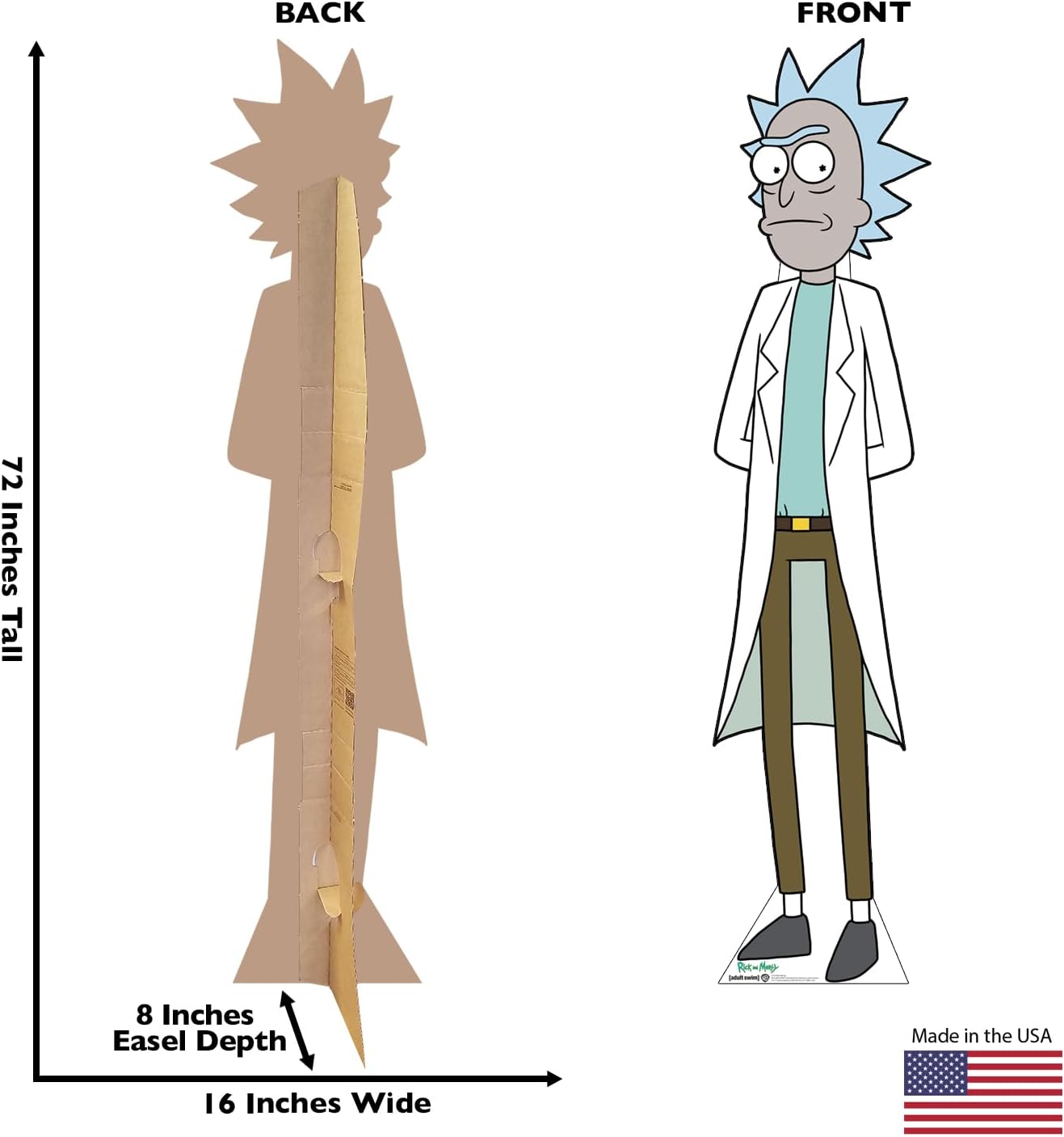 Cardboard People Rick Glaring Cardboard Cutout Standup - Rick and Morty (TV Series)