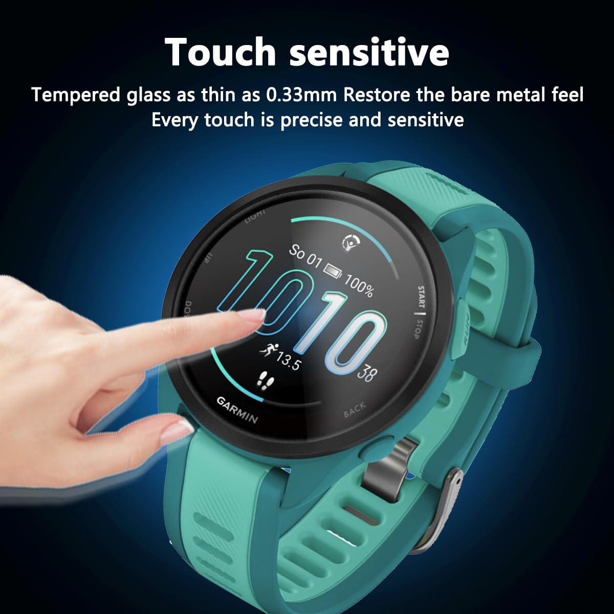 Aerku Pellicola Vetro Temperato per Amazfit Active [3 Pezzi], Durezza 9H 0.33mm Ultra Trasparente Vetrino Protezione Schermo Pellicola Protettiva [Anti Graffi