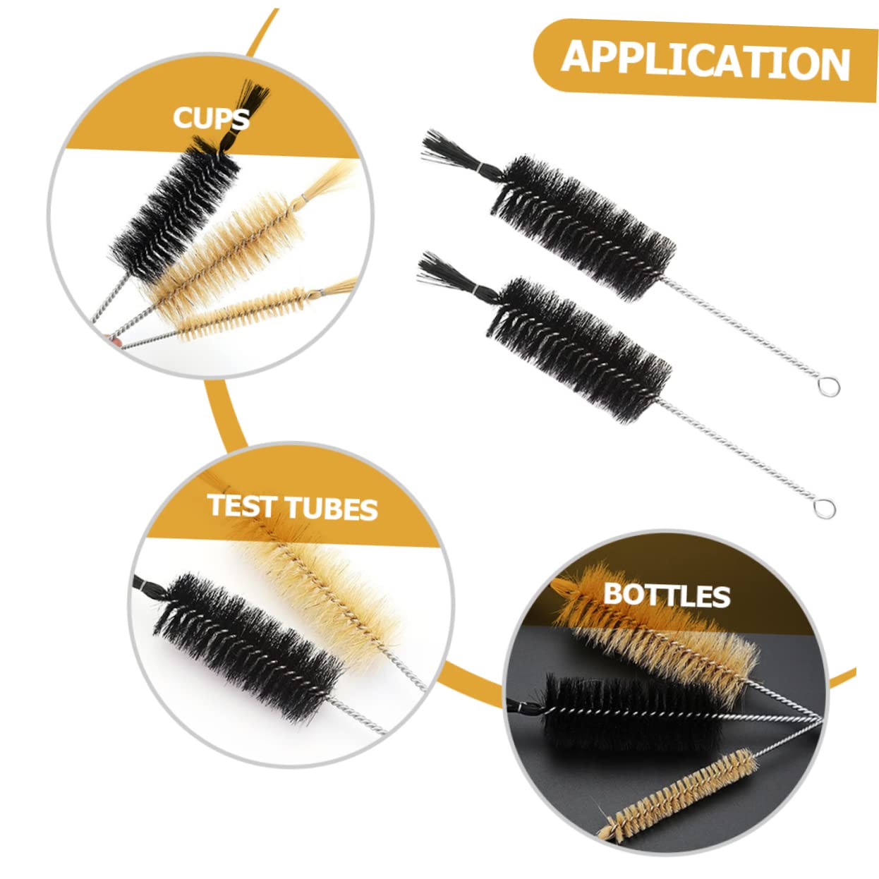 ULTECHNOVO 6piezas Cepillos De Limpieza De Nylon para Tubos De y Botellas Cepillos De Limpieza Versátiles para Utensilios De Cocina y Juguetes Cerdas y Almacenamiento
