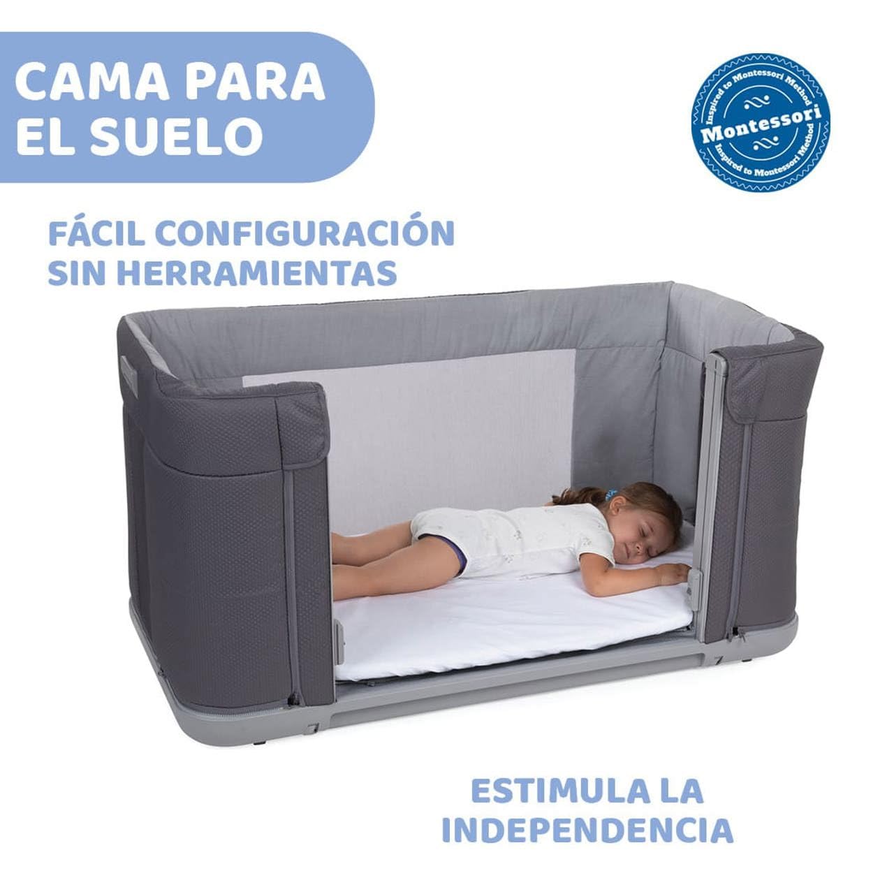 Chicco Next2Me Forever, Culla Neonato Fianco Letto 3in1, Culla che Diventa Lettino Montessori, Fino a 4 Anni (22 Kg), Altezza Regolabile, Buona Circolazione dell'Aria, 4 Ruote, Materasso incluso