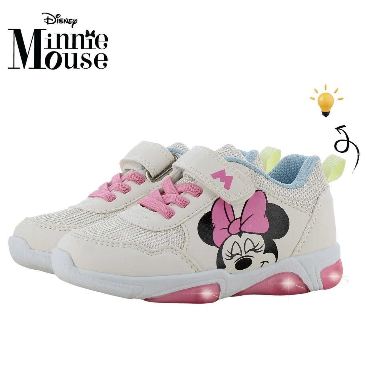 Leomil Disney Minnie Sneakers Female Scarpe con Luci Female, Perfette per la Scuola e Il Tempo Libero