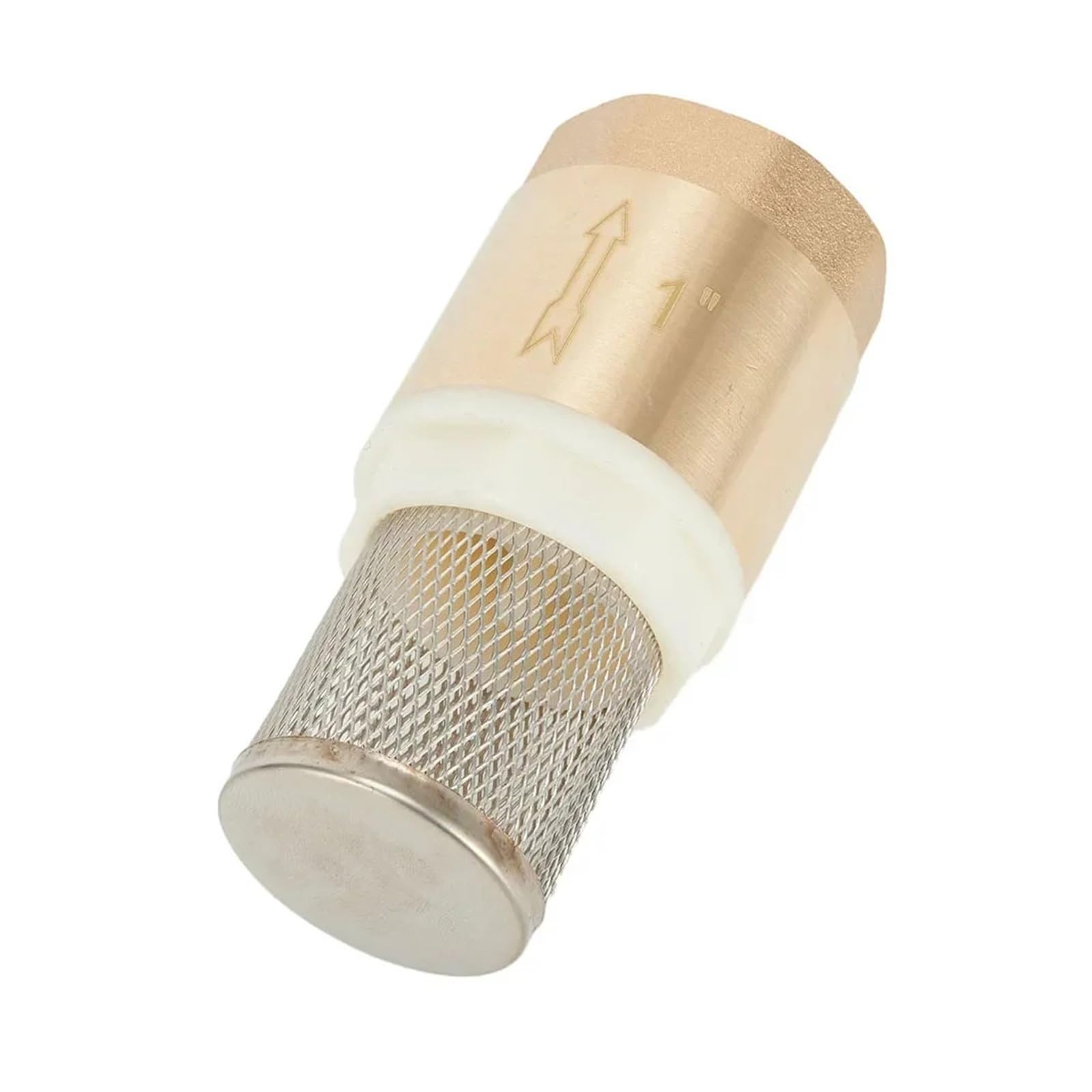 Fopure One Color Brass Foot Valve Dn25 1'' With Check Valve Stainless Steel Basket Suction Basket For Water Plumbing Pump