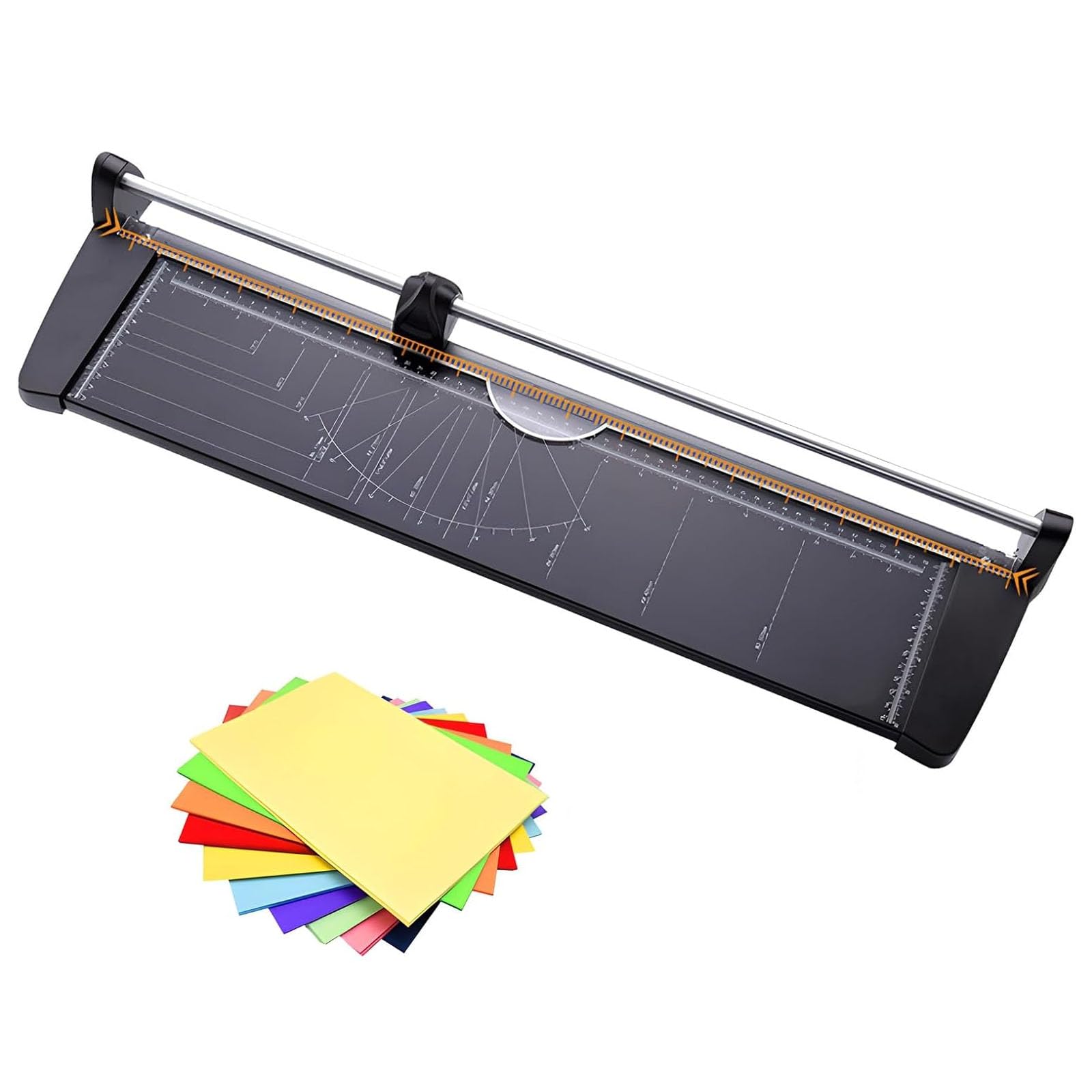 Paper Cutter, A2 Metal Guillotine Paper Cutter Cutting Performance Up To 10 Sheets, Guillotine Blade Trimmer with Sliding Cutter Head, for A4 A5 Paper,craft Paper, Photo, Coupon and Label
