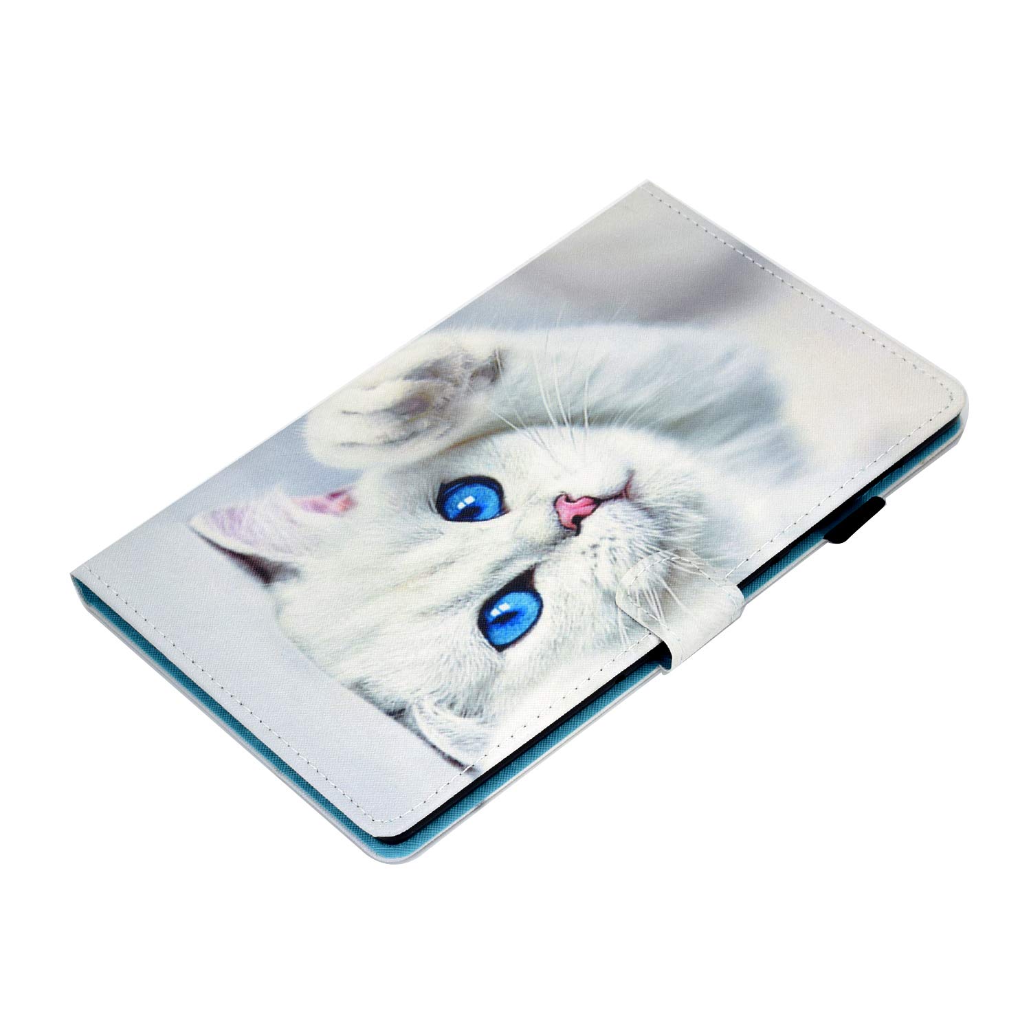 ONETHEFUL Custodia Libro Cover per Lenovo Tab M10 Plus FHD 10.3 Pollici 2020 TB-X606 TB-X606F Tablet Custodie Protettiva Retro Motivo a Farfalla Covers con Stand e PU Pelle - Blu pavone
