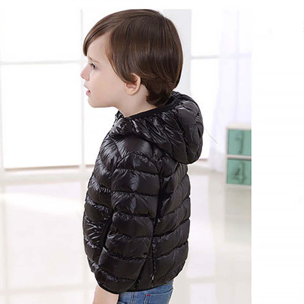 CHIC-CHIC Blouson Manteau Léger Enfant Garçon Fille Doudoune à Capuche - Veste à Manches Longues Sport bébé Ski Vêtement