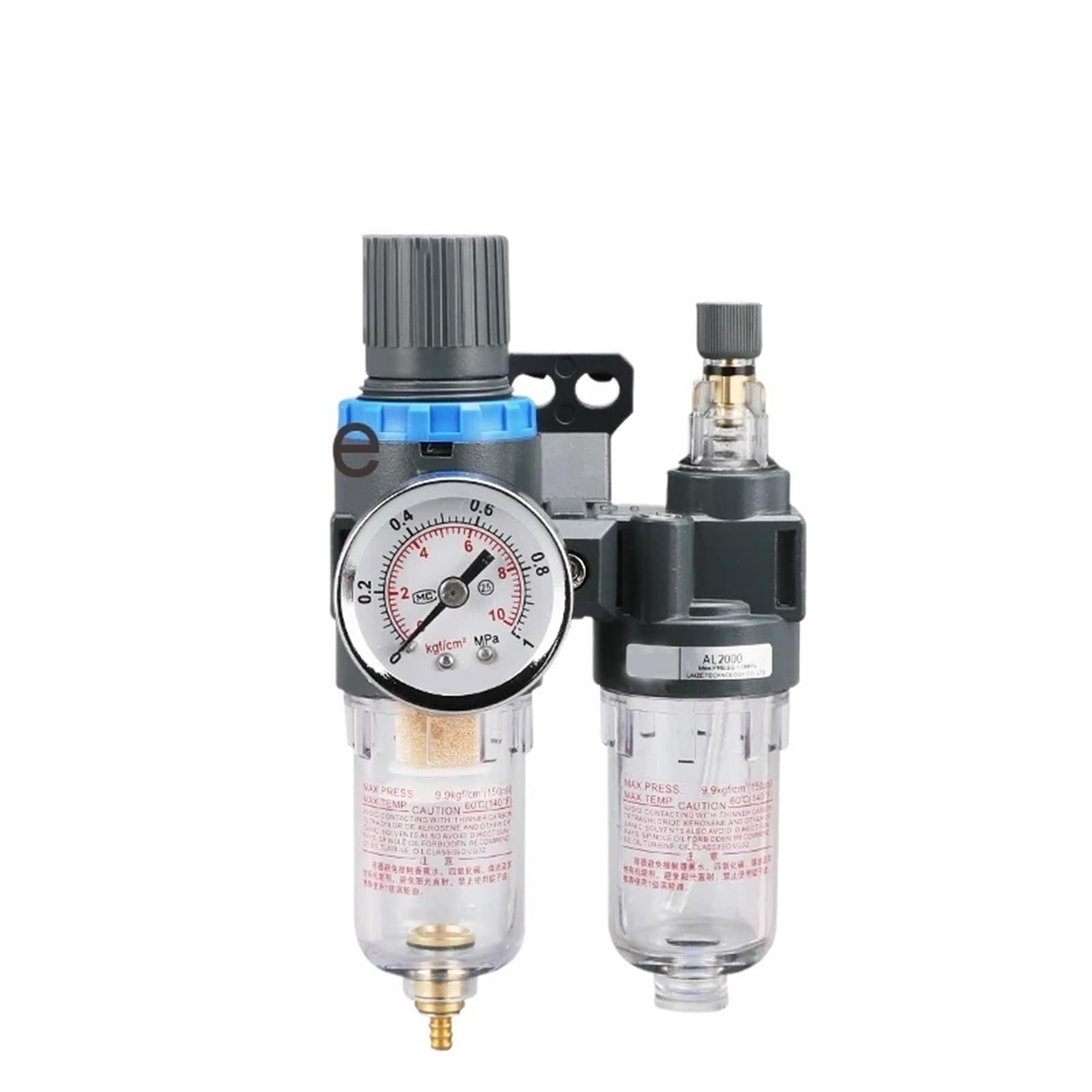 Aynrjkkx Boutique Afc2000 Pneumatic Air Processor Afc2000 + Al2000 G1 / 4 "Afc2000 Air Compressor Oil And Water Separator Filter Regulator Trap(Boutique Afc2000)