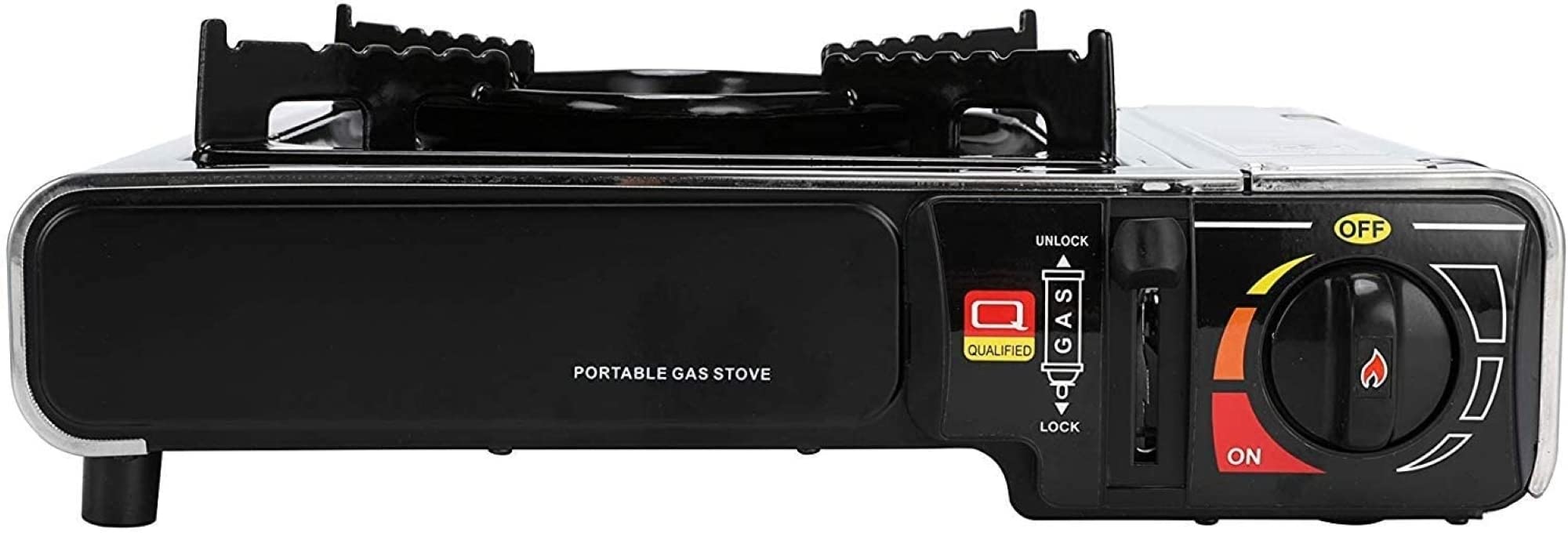 Greenpoint Gaskocher(Edelstahl) + 8 Gaskartuschen - Campingkocher Ink.Tragekoffer mit 8 Gaskartusche, Gaskocher mit Kartusche, Campingkocher mit Kartusche Camping Gas Stove