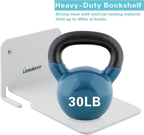 Miniatura 7 de Estantes flotantes invisibles grandes, organizadores de libros de alta resistencia, estantería montada en la pared, estantes de almacenamiento de