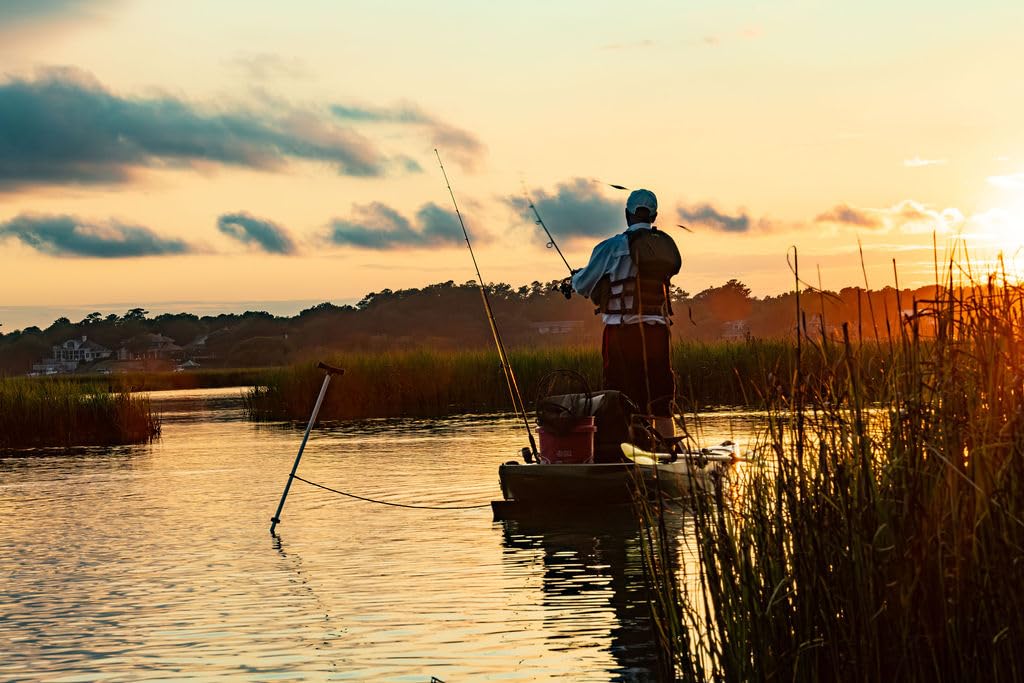 Stick It Anchor Pins for Shallow Water- Kayak Anchor Pin System and 5.5' Black Pin