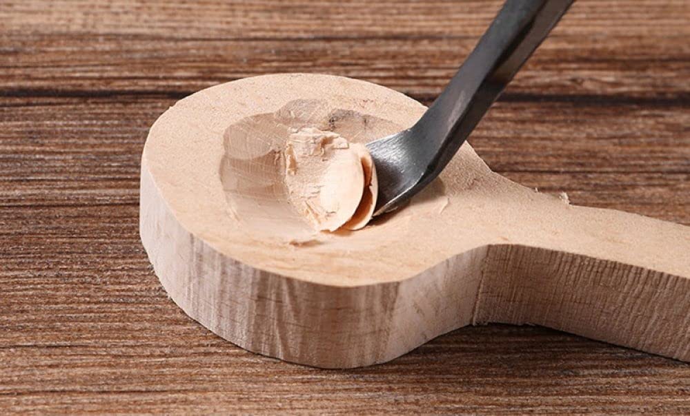 Scalpello per fori da scavo da 0,5-2 cm Coltello da intaglio per la lavorazione del legno per piatto cucchiaio, 5 dimensioni 1 pz