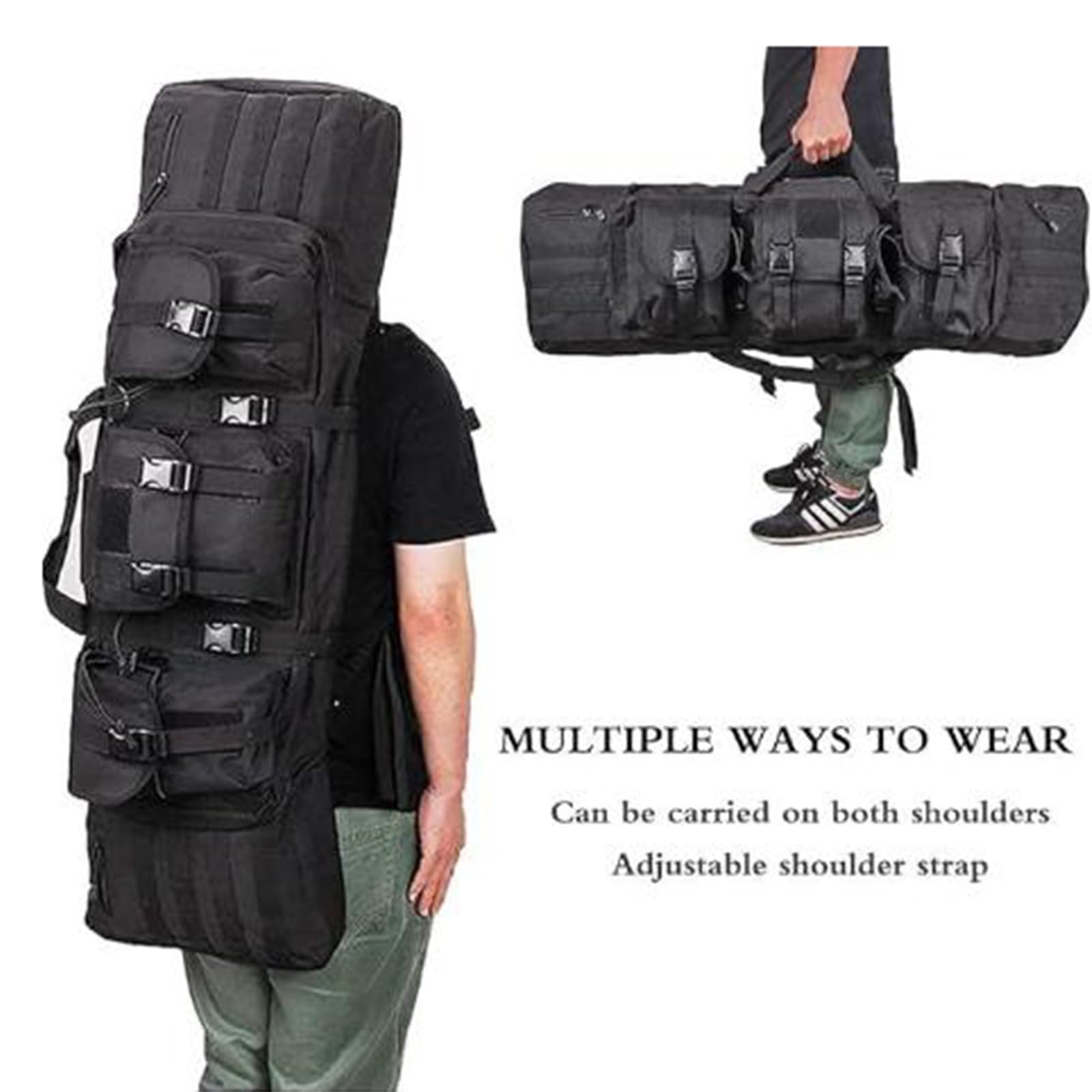 93cm/108cm/118/140cm Caza Táctica Rifle Gun Case Bolsa Táctica Funda para Arma con Correa de Hombro Bolsa de Transporte Vaina para Caza Disparando
