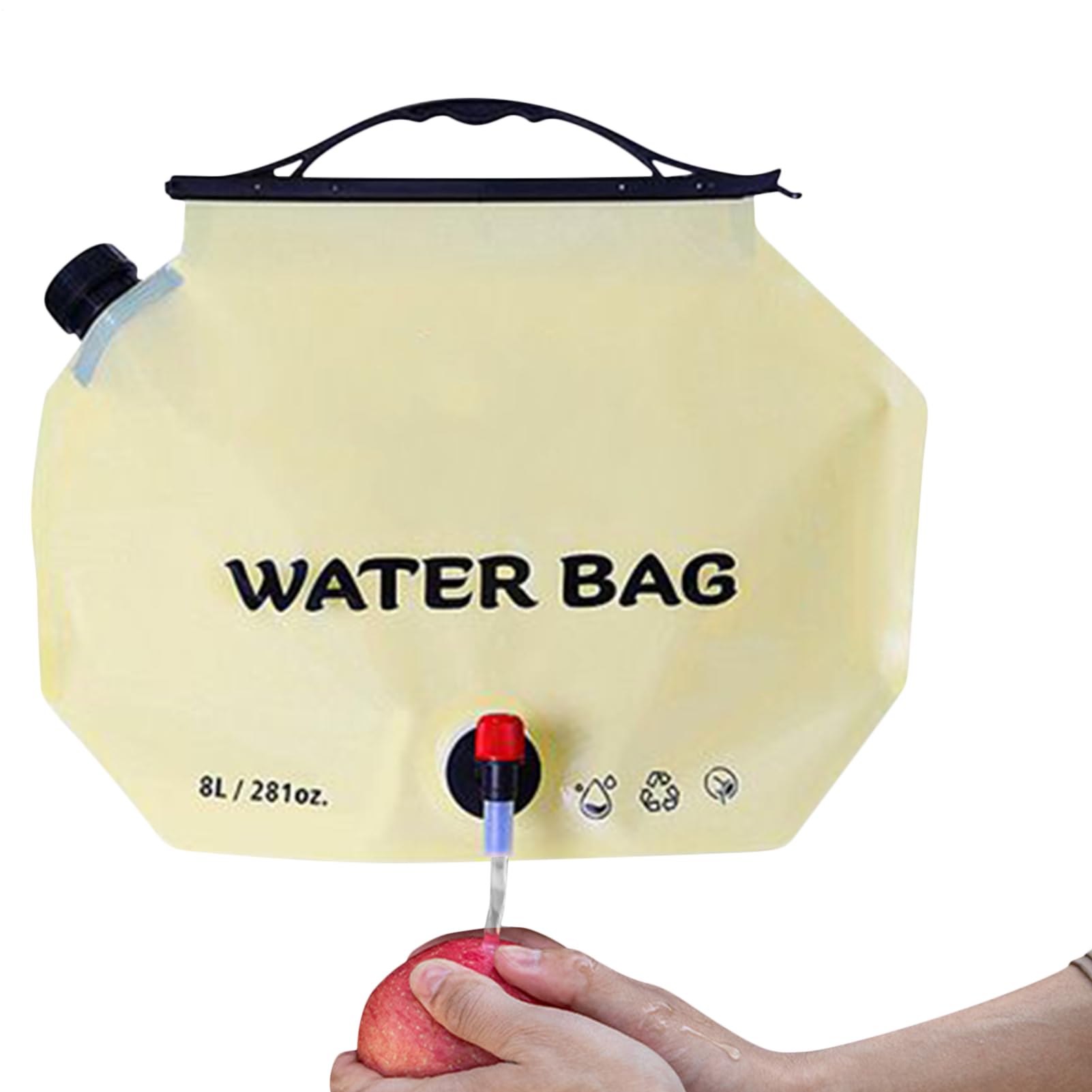 Gallon Water Bottle - Folding Portable Pouch,8L Outdoor Water Pack Carrier Tank | for Hiking Outdoor Preparedness Backpacking Riding Picnic Road Trip Party Travel Car Home