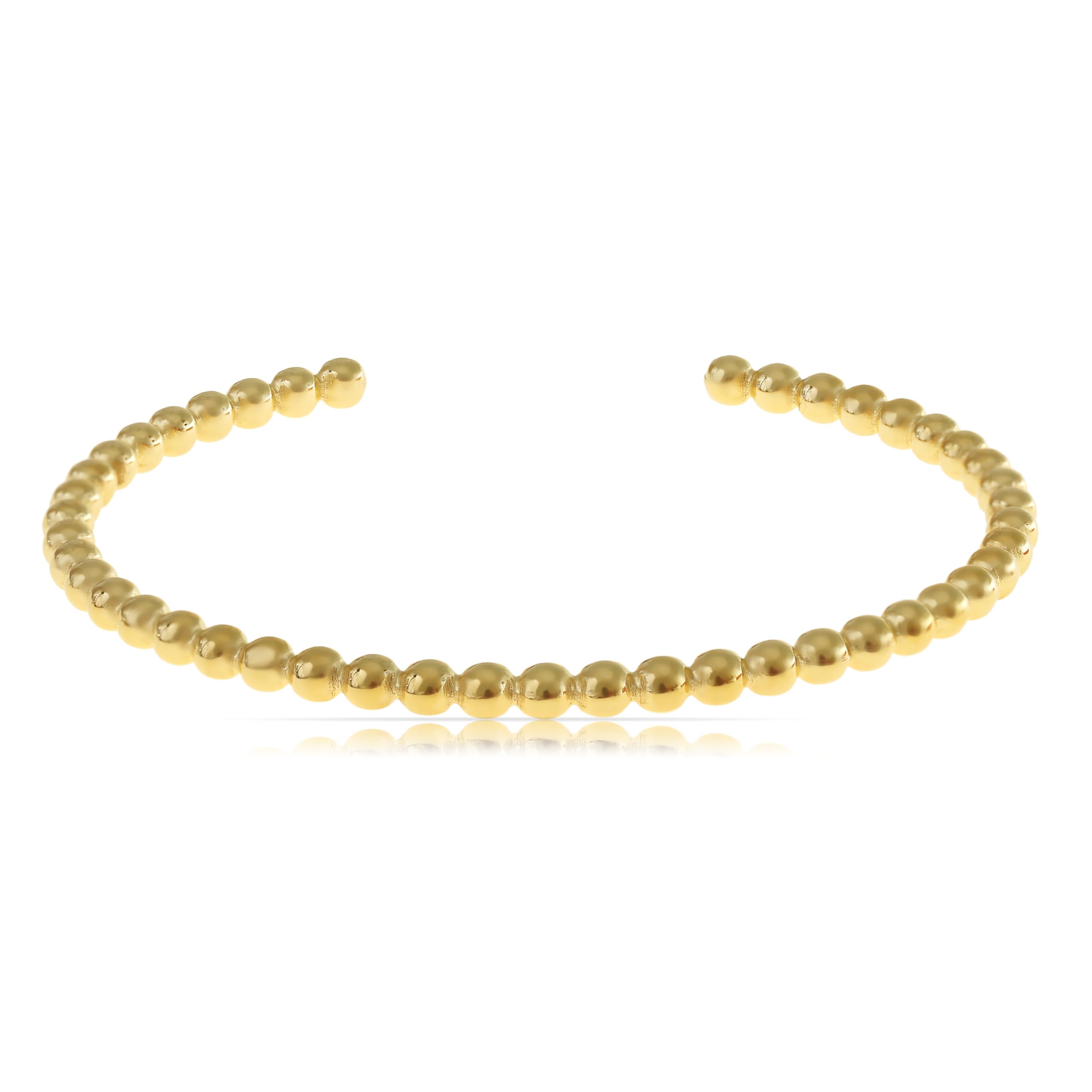 Made by Nami Pulsera Hombre Oro - Brazalete Acero Quirúrgico 316L Ajustable Resistente Agua Hipoalergénico Boho