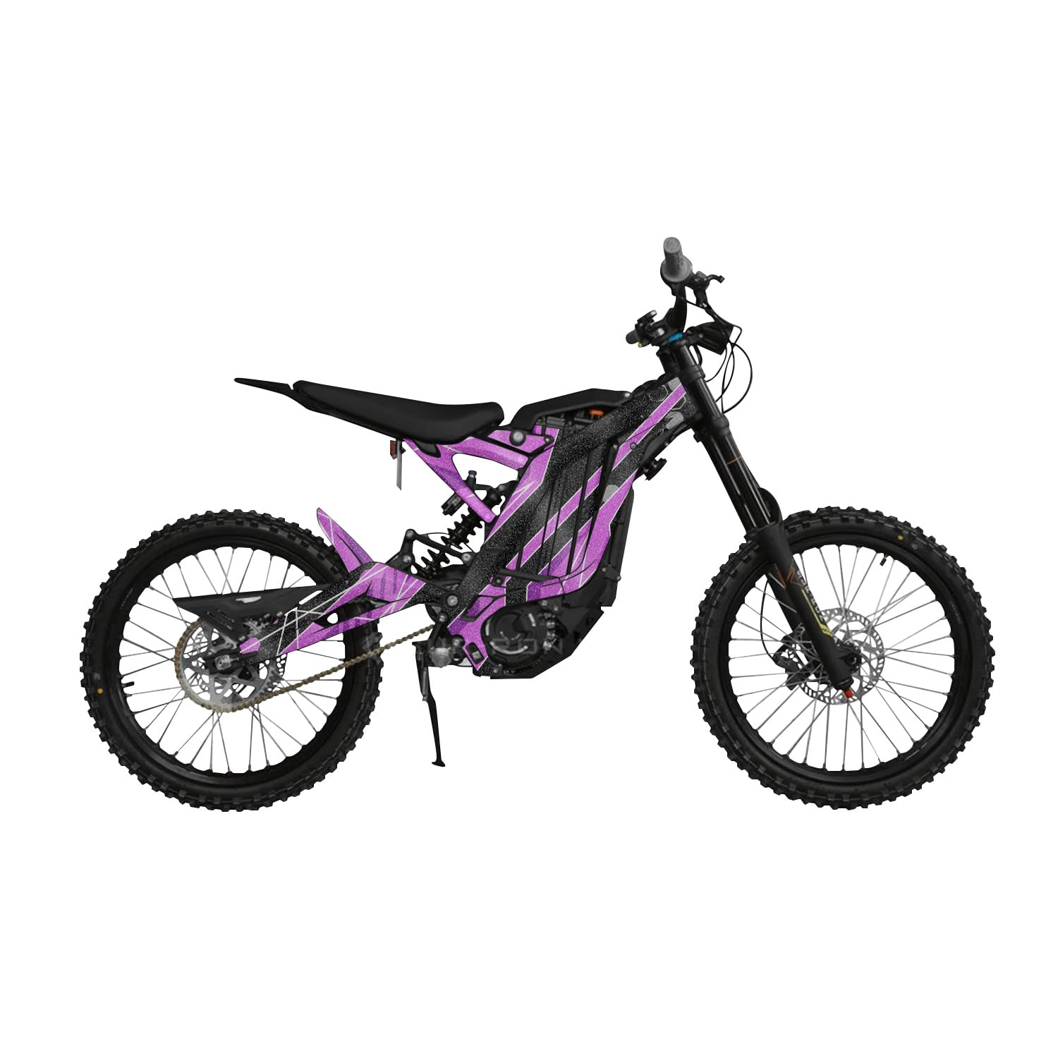 Glossy Glitter Surron Light Bee Graphics Kit Wrap - Racing Chaos Magenta - Sur-Ron Skin - Premium 3M Vinyl Protective Wrap Decal Cover - Easy to Apply | Crafted in The USA by MightySkins