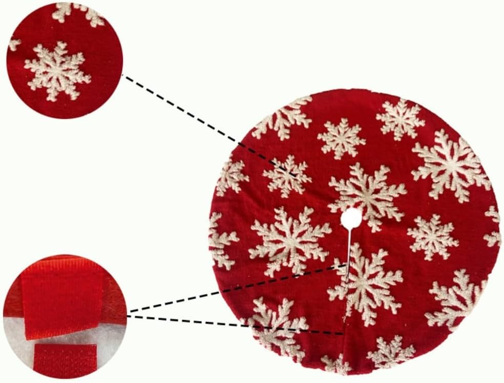 Tree Skirt Christmas Christmas Tree Skirt Snowflakes Plush Socks Christmas Supplies Tree Bottom Decoration Christmas Tree Decoration Supplies Christmas Skirt Tree