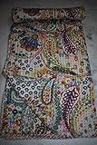 Tribal Asian Textiles Kantha Paisley Print Quilt, handgefertigt Kantha dekorative Bed-Cover, Twin Size Traditionelle Kantha Decke