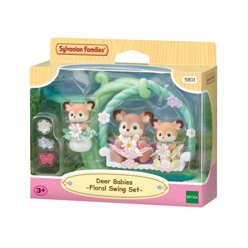 Sylvanian Families -Deer Babies Floral Swing Set- 5801
