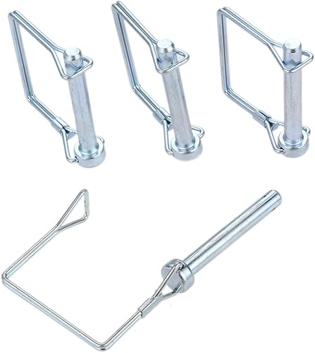 Miniatura 5 de Paquete de 10 pasadores de acoplador de remolque de 516 x 3-12 pulgadas, pasador de enganche de remolque resistente, pasador de bloqueo de eje de