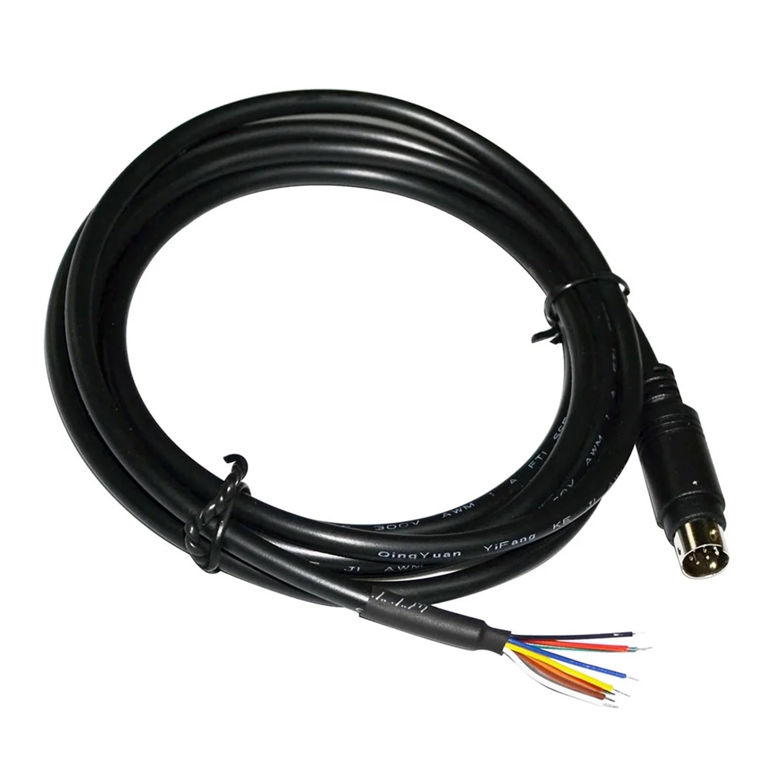 6PIN 8PIN Mini DIN Male Connector Serial Adapter Breakout Programming Cable(1.8m,MD8 Male)