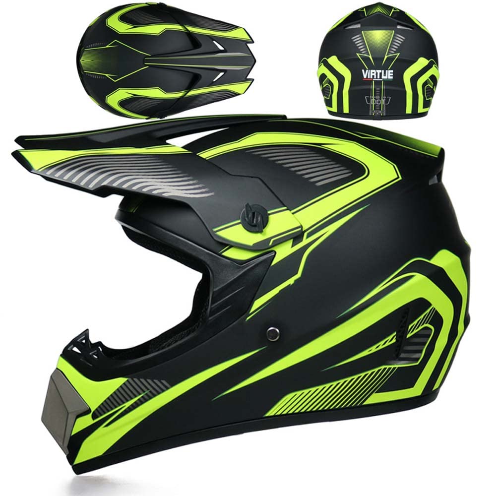 Crosshelm Für Kinder Motocross Helm Kinder Pink – Komplett-Set Mit