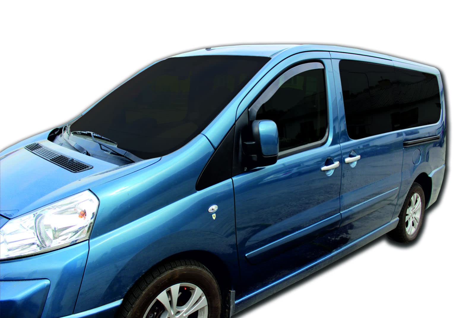 J&J AUTOMOTIVE GD Déflecteurs d'air et de Vent pour Fiat Scudo 2007-2016 2pcs, Teintés, Avant et Arrière, Aérodynamique