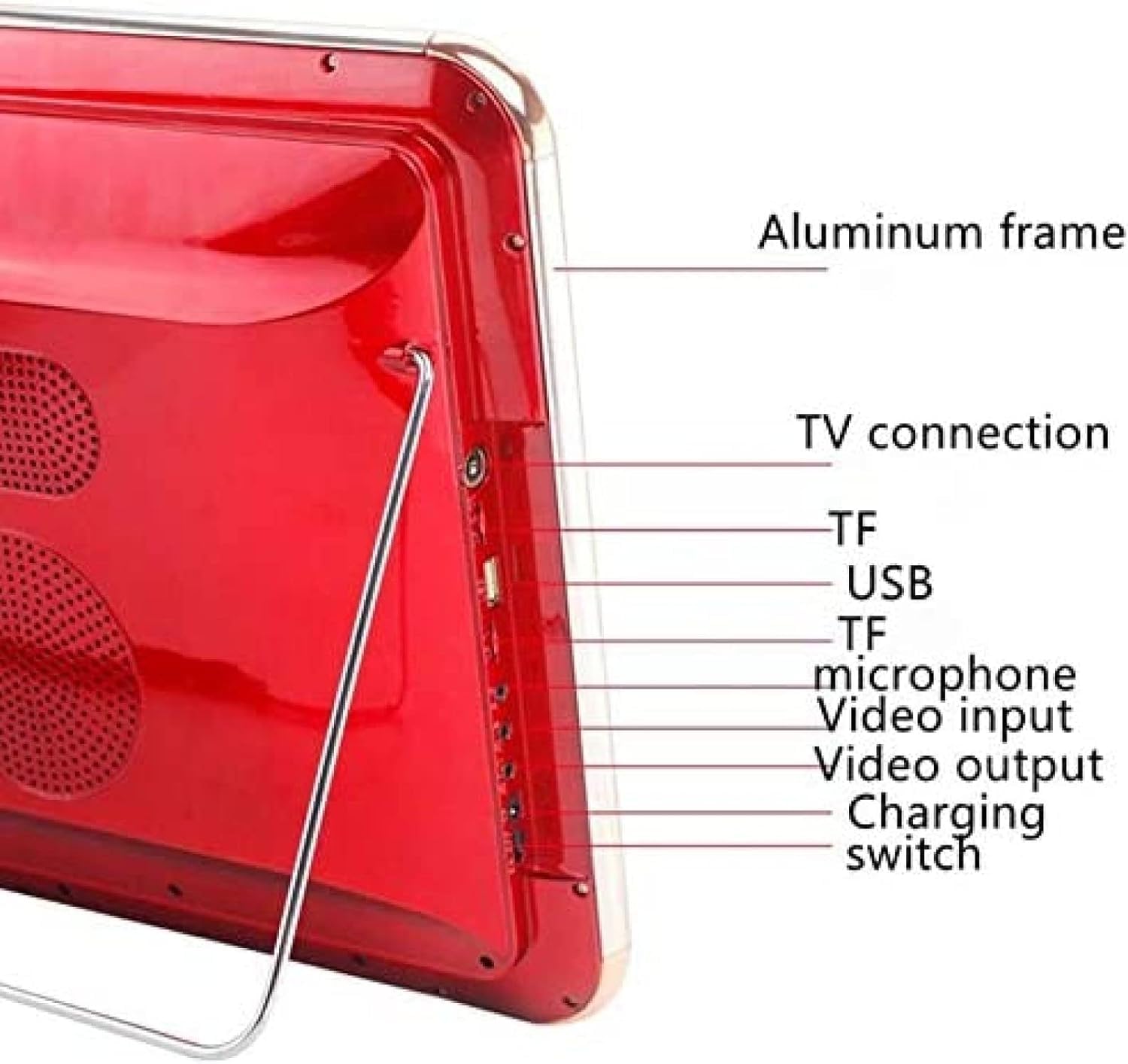 24 Lettore Dvd Portatile con 18 Schermi UltraSottili Ad Alta Definizione, Batteria Ricaricabile Integrata da 10000 mAh, Supporto USB/SD Cardsync TV E più Formati di Disco