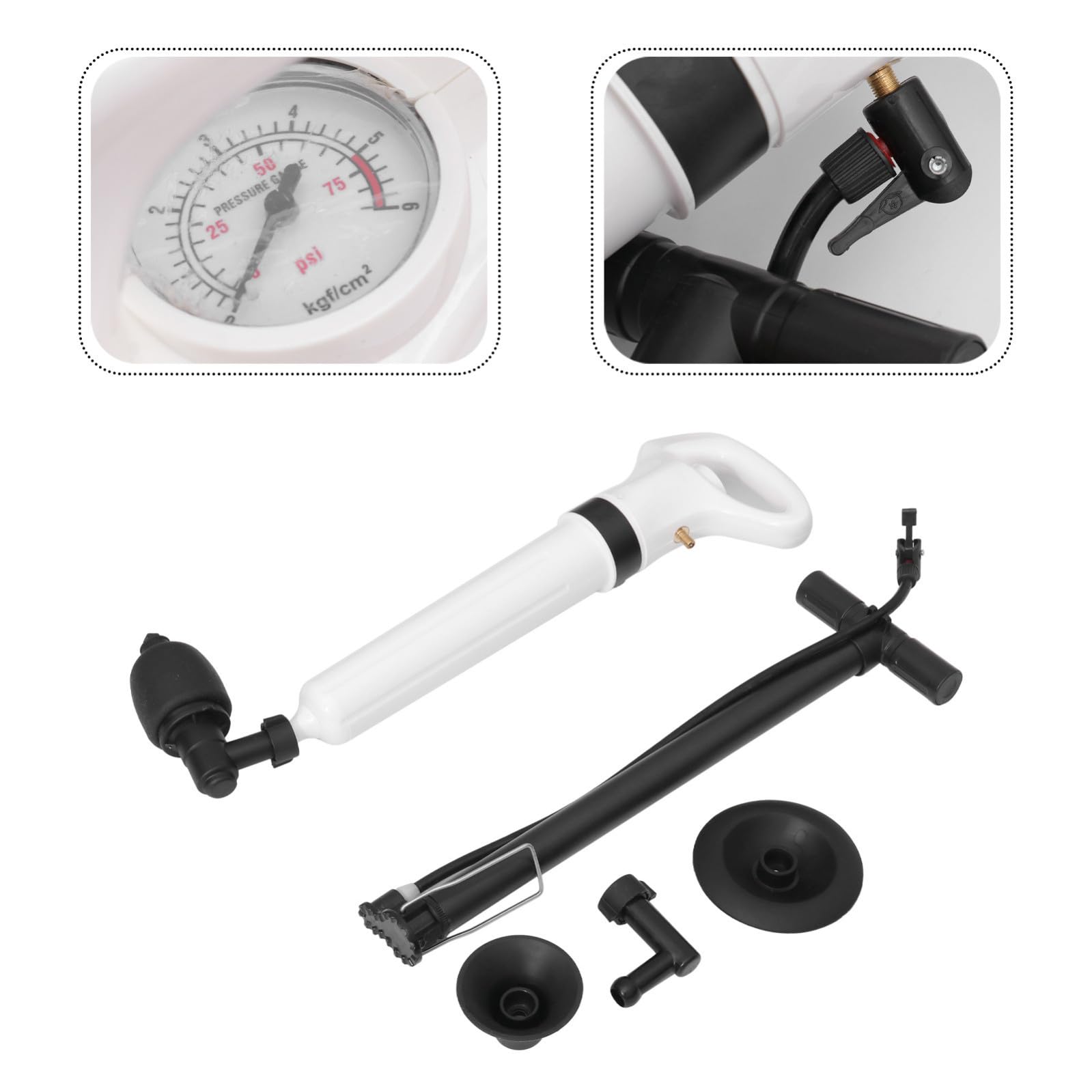 Stura WC Potente in ABS Bianco per Pulizia WC e Spurgo Tubi Scarico, Set 1 Pezzo per Casa e Hotel