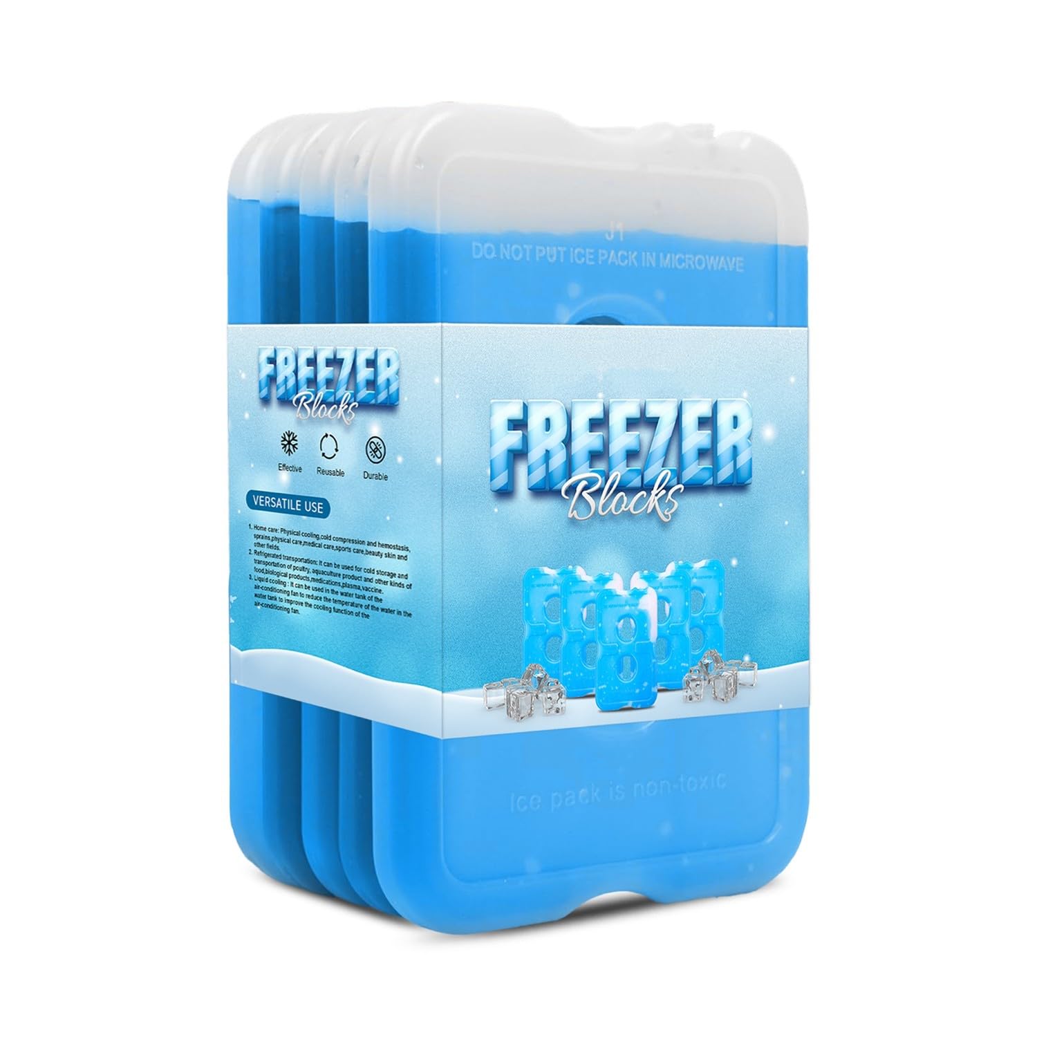 Roe Tenpo Ice packs for cool box, Reusable Freezer Blocks for Lunch box, camping accessories fishing accessories, camping food - Simply Stays Frozen for Longer