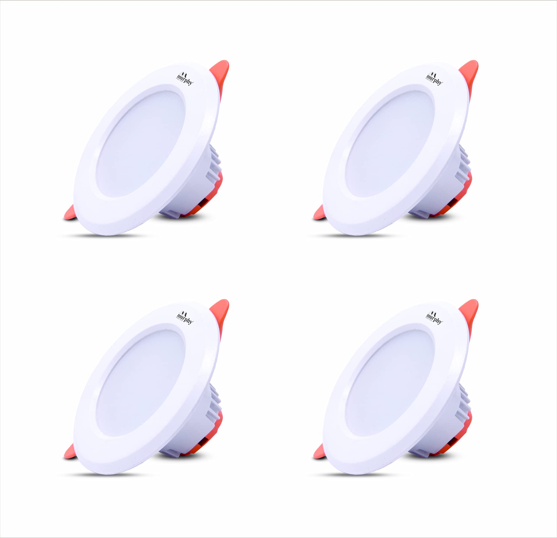 Murphy Vivo 7-Watts Round Led Panel Conceal Down Light (Warm White, Golden Yellow)-Pack of 4