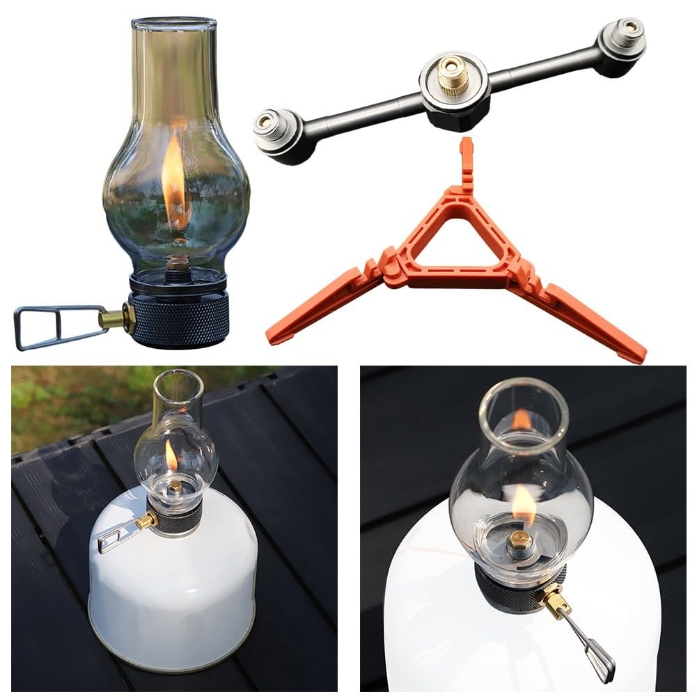 Besttoolifes Lampada da campeggio e gas, lanterna a gas portatile, lampada squisita