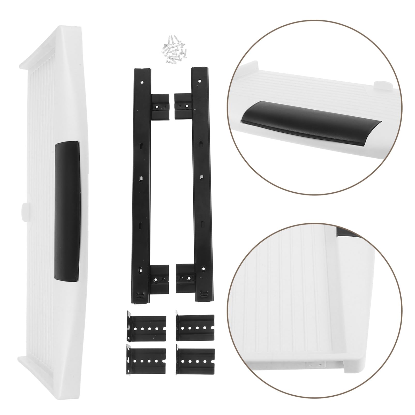 Bandeja ergonómica extraíble para teclado, estante deslizante para teclado debajo del escritorio para oficina en casa, diseño compacto, fácil instalación, estética moderna, solución de almacenamiento