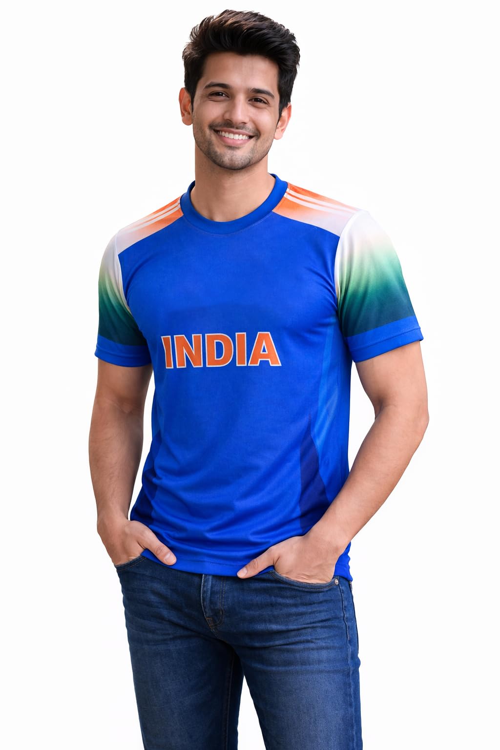 Men's Indian Team Cricket Jersey | Customized Name Number Fan Tee | | Sports Wear-picture-26