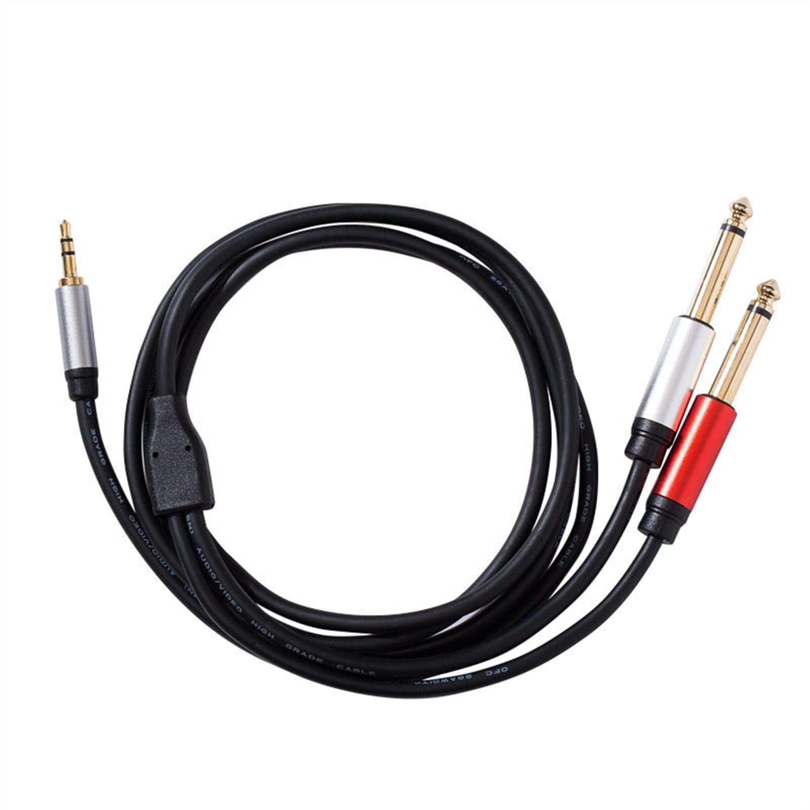 Cable de interconexión de audio Cable de guitarra 3,5 mm a doble adaptador 6,35, cable audio, longitudes múltiples(20 Meters)