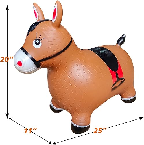 Miniatura 3 de Juguete inflable de caballo animoso, juguete de caballo de salto para niños, juguete de salto favorito de los niños. Perfecto para cumpleaños,