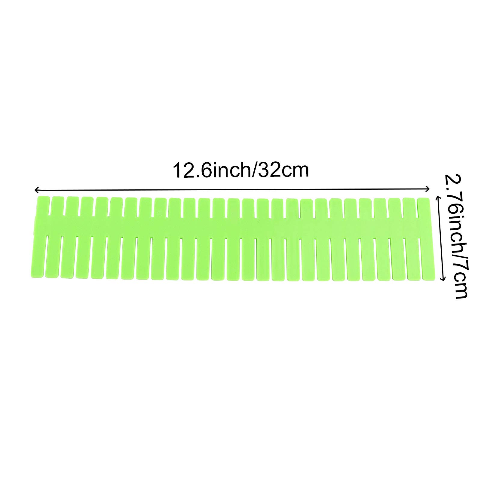 ZOENHOU 60 divisori per cassetti da 30,5 x 6,76 cm, in plastica di alta qualità, regolabili, per cassetti da trucco, scrivania, cucina, cassetti e portaoggetti
