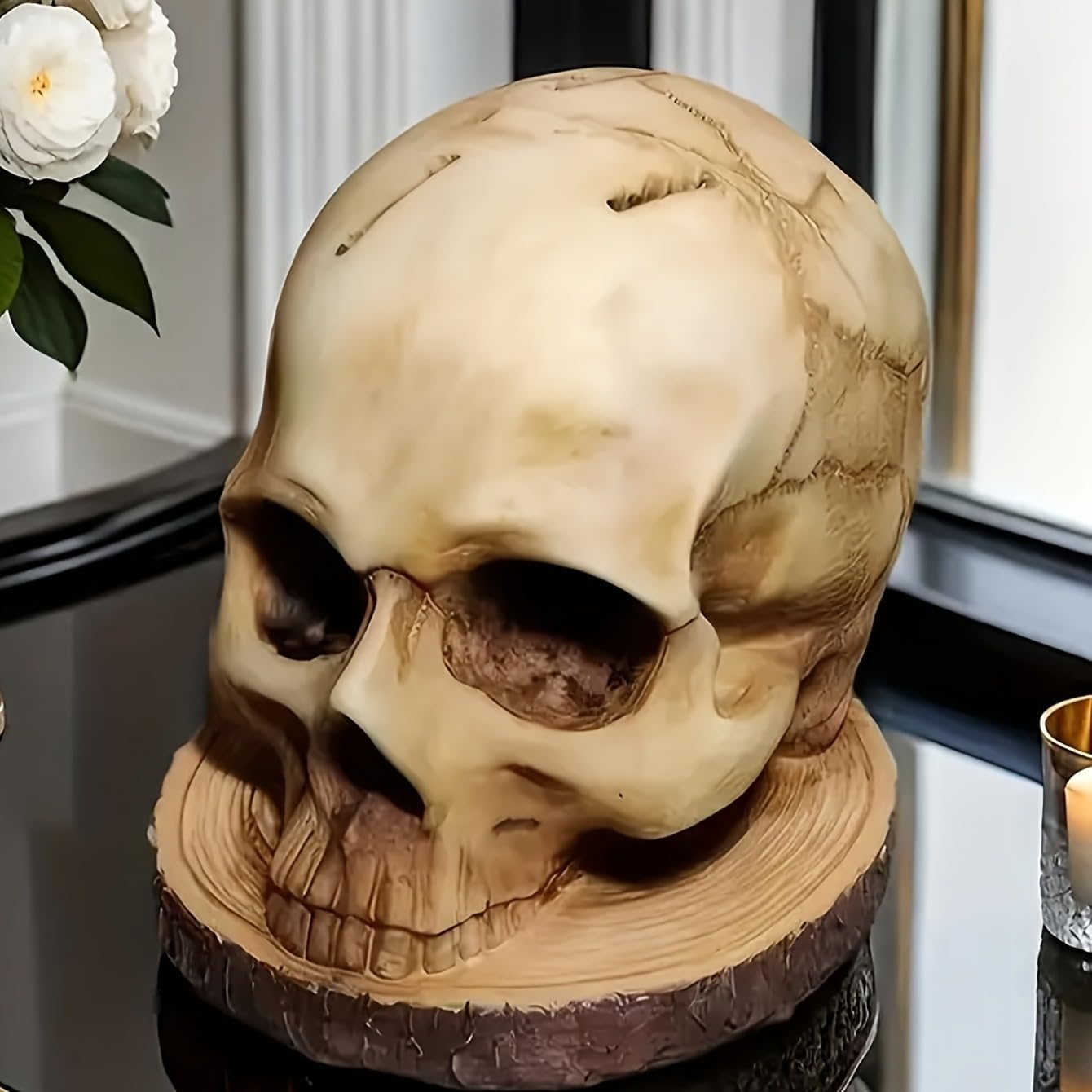 Gothic Skull Knife Holder for Kitchen Storage, Novelty Resin Skeleton Knife Block for Scary Party, 2025 Halloween Decoration Horror – Themed Desktop Storage Head Rack Ornament Display (Brown, 1pcs) Gothic Skull Knife Holder for Kitchen Storage, Novelty Resin Skeleton Knife Block for Scary Party, 2025 Halloween Decoration Horror – Themed Desktop Storage Head Rack Ornament Display (Brown, 1pcs)