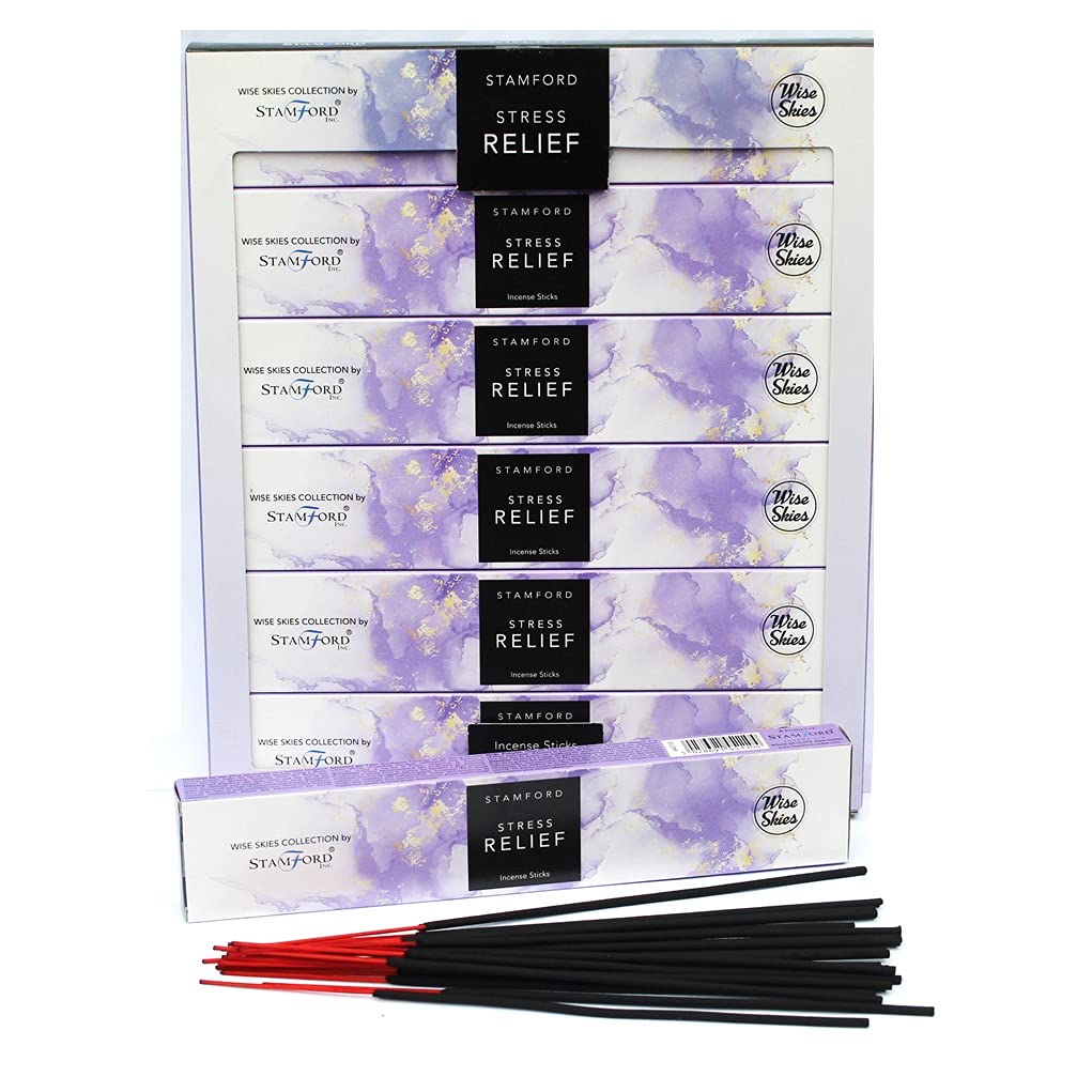Incense Sticks Gift Pack of 6 - Stamford Wise Skies Premium Perfume Incense Fragrances Joss Sticks (Stress Relief)