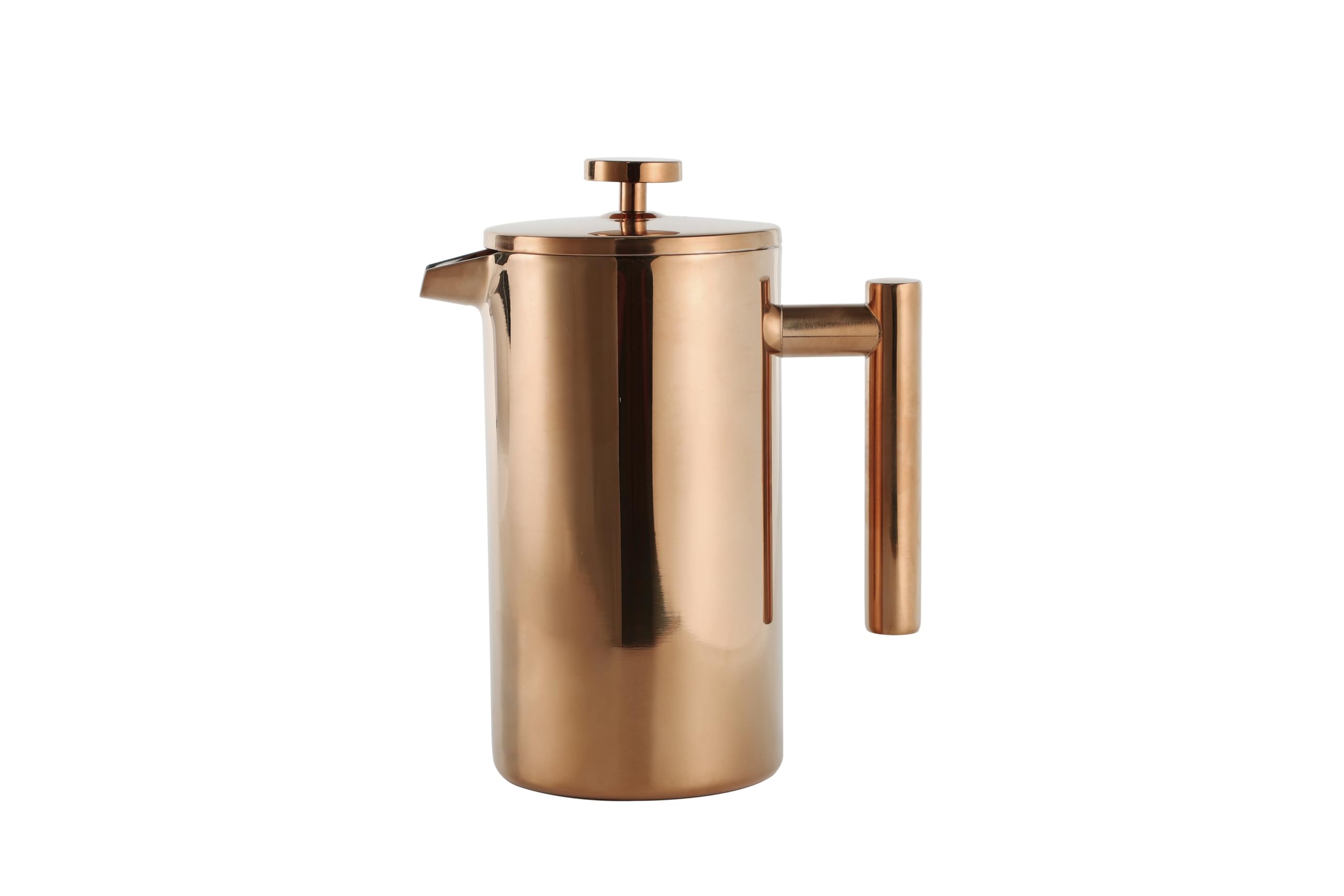 ECHTWERK French Press zaparzacz do kawy ze stali nierdzewnej, z podwójnymi ściankami, z filtrem zaciskowym, do domu, na kemping i do biura, edycja miedziana, 800 ml