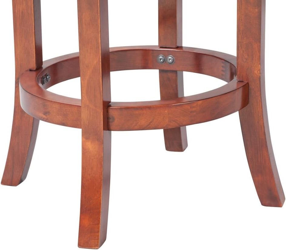 Boraam Cordova Swivel Stool, 24-Inch, Cherry