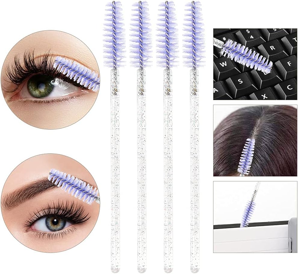 Disposable Mascara Wands Spoolie Brush Crystal Eyebrow Brushes Eyelash