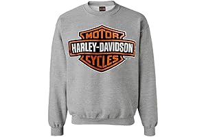 Harley-Davidson Bar & Shield Long Sleeve Crew Neck Sweatshirt in Comfy Gray